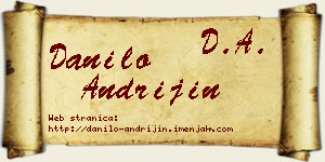 Danilo Andrijin vizit kartica